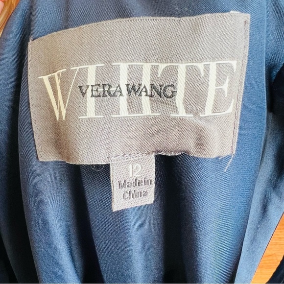 White by Vera Wang Bridesmaid Dress Midnight Blue Vw360195 Full Length formal - Picture 6 of 15